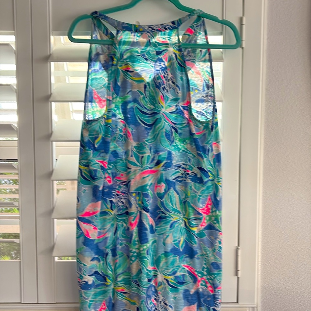 Lilly Pulitzer Blue and Pink Tropical Dress - Picture 3 of 3